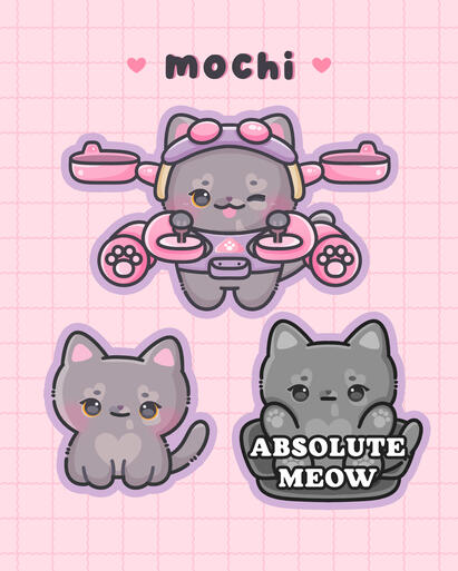 Mochi in jetpack cat (OW) outfit! Mochi in jetpack cat (OW) outfit!