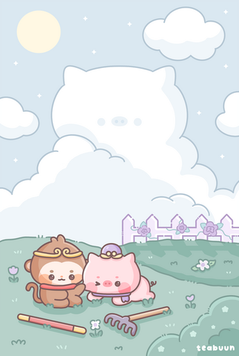 Sunwukong x Zhubajie couple art Sunwukong x Zhubajie couple art
