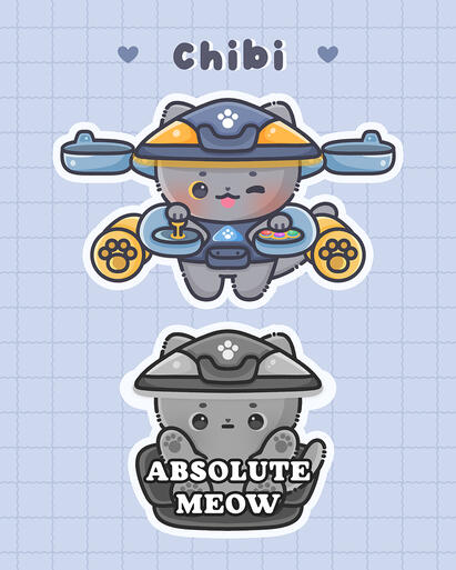 Chibi in jetpack cat (ow) outfit Chibi in jetpack cat (ow) outfit